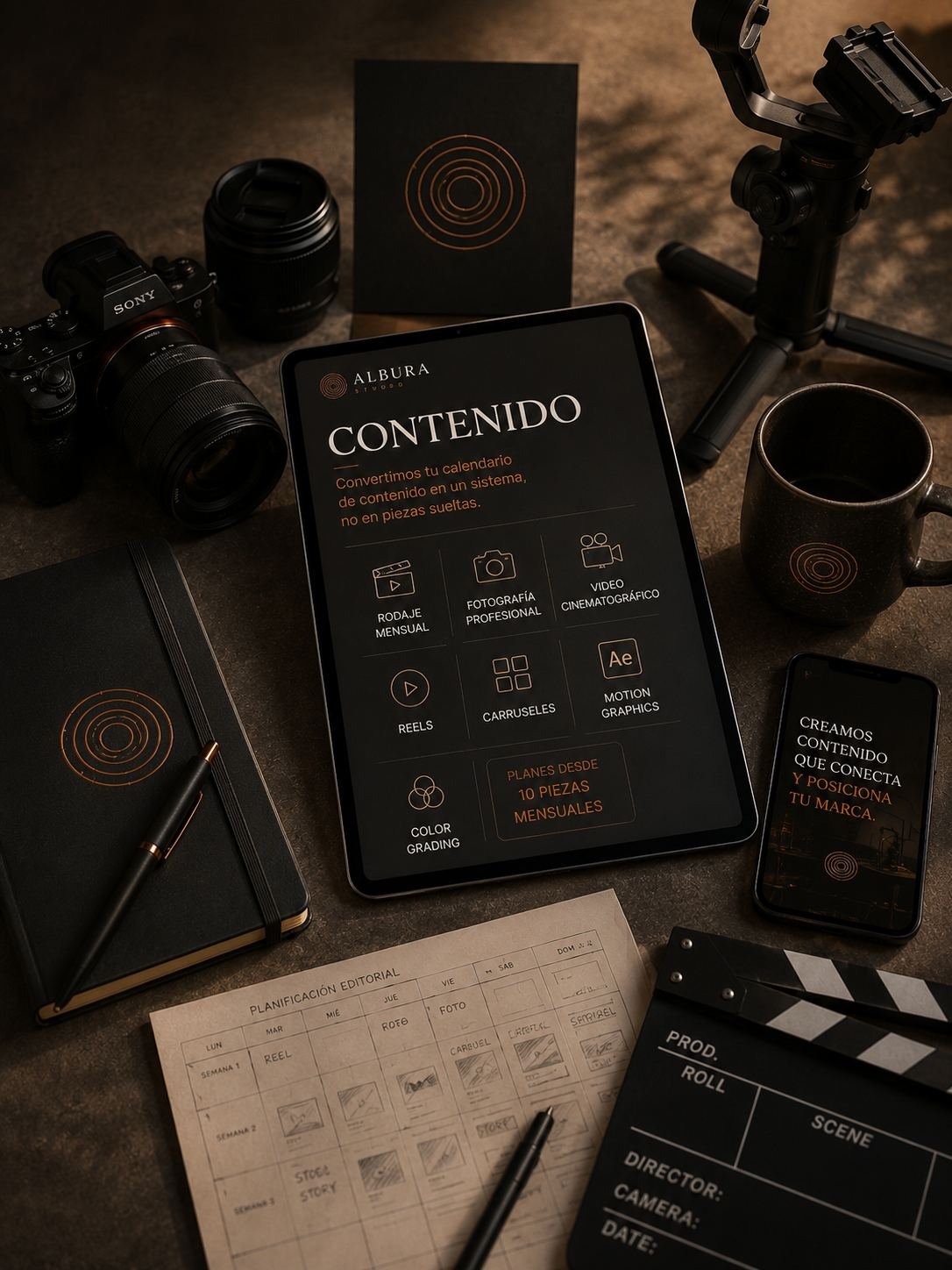 Muestra visual del servicio Contenido+