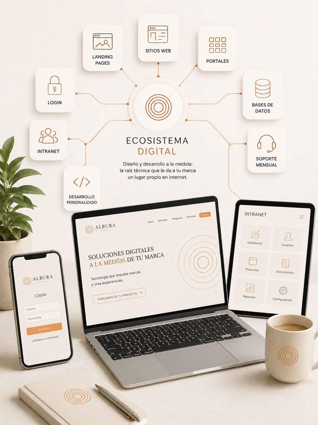 Muestra visual del servicio Ecosistema Digital+